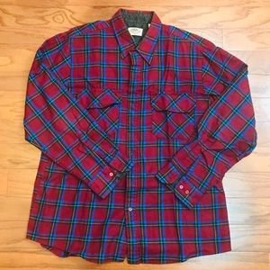 FieldMaster Plaid Long Sleeve Shirt Size L